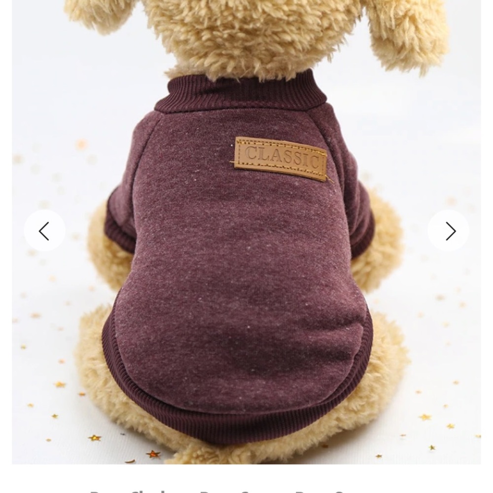 NWT Super Cute Plum Dog Sweatshirt Sweater
